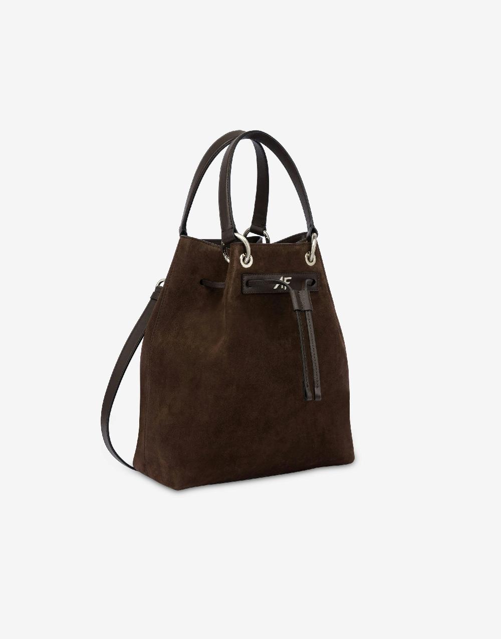 Alberta Ferretti Borsa a secchiello in camoscio Offerte