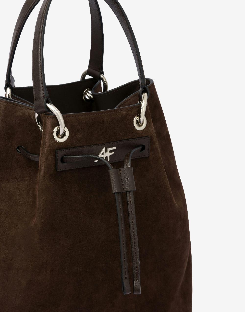 Alberta Ferretti Borsa a secchiello in camoscio Offerte