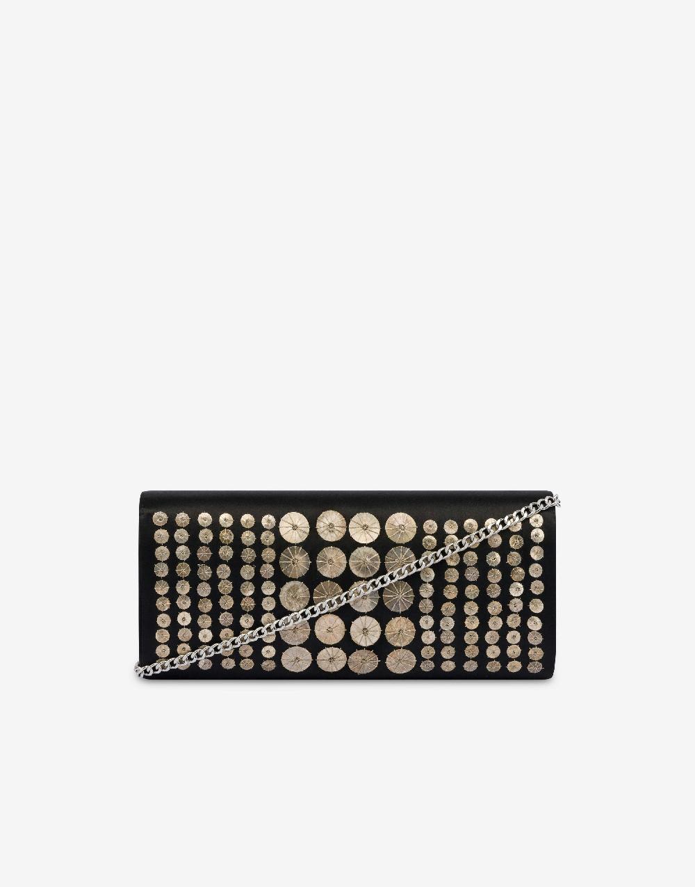 Alberta Ferretti Clutch in raso con ricamo Vendite Flash