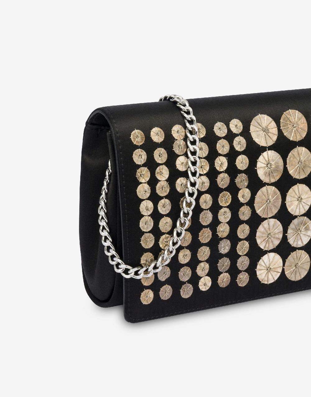 Alberta Ferretti Clutch in raso con ricamo Vendite Flash