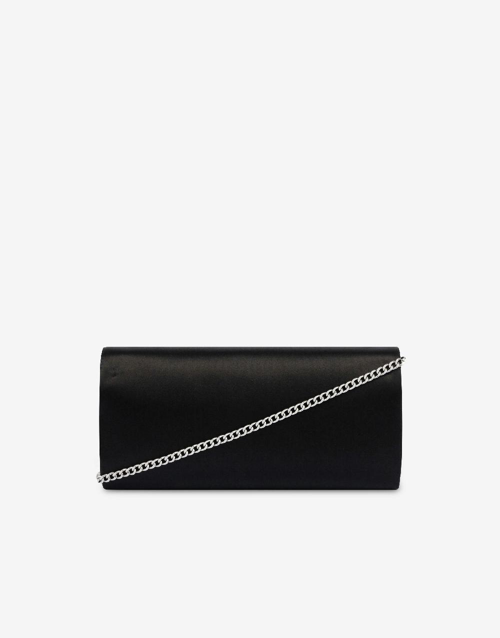 Alberta Ferretti Clutch in raso con ricamo perline e strass Offerta esclusiva