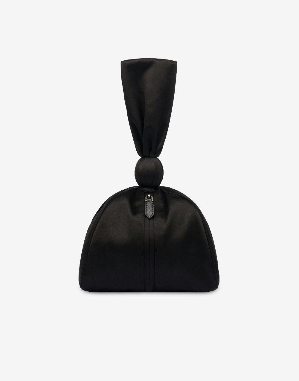 Alberta Ferretti Bucket bag in raso con ricamo perline e strass In Saldo