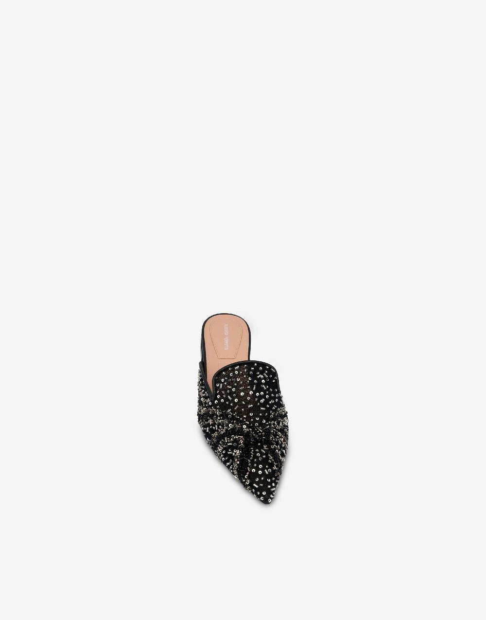 Alberta Ferretti Mia Mule in rete con paillettes e perline Moda
