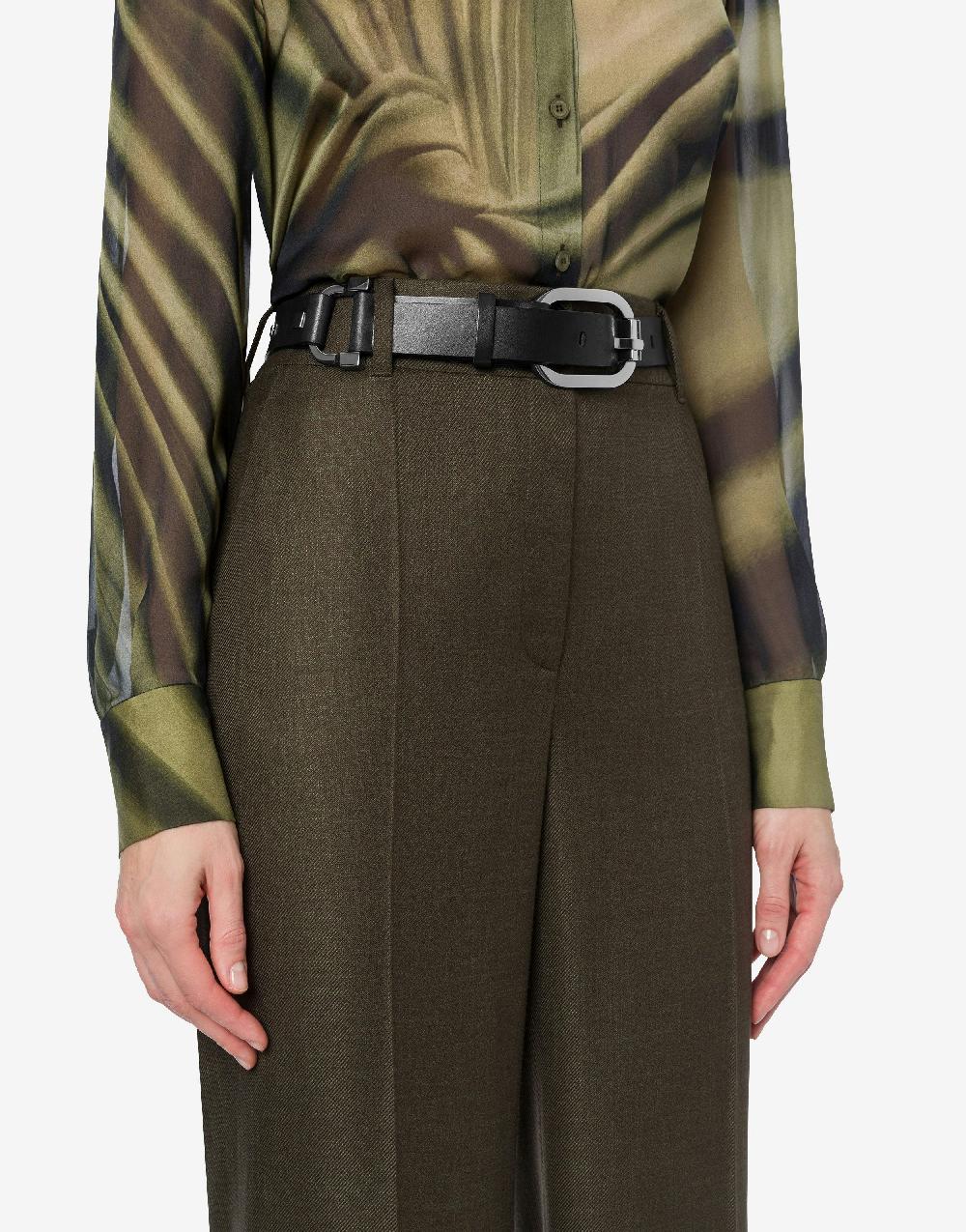 Alberta Ferretti Cintura in cuoio con borchie Lightning offer