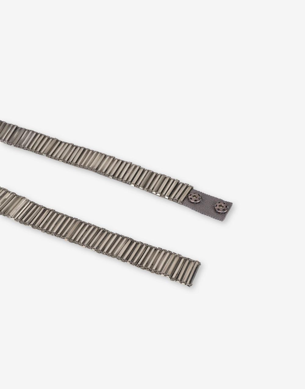 Alberta Ferretti Cintura con paillettes effetto metallico Sconto