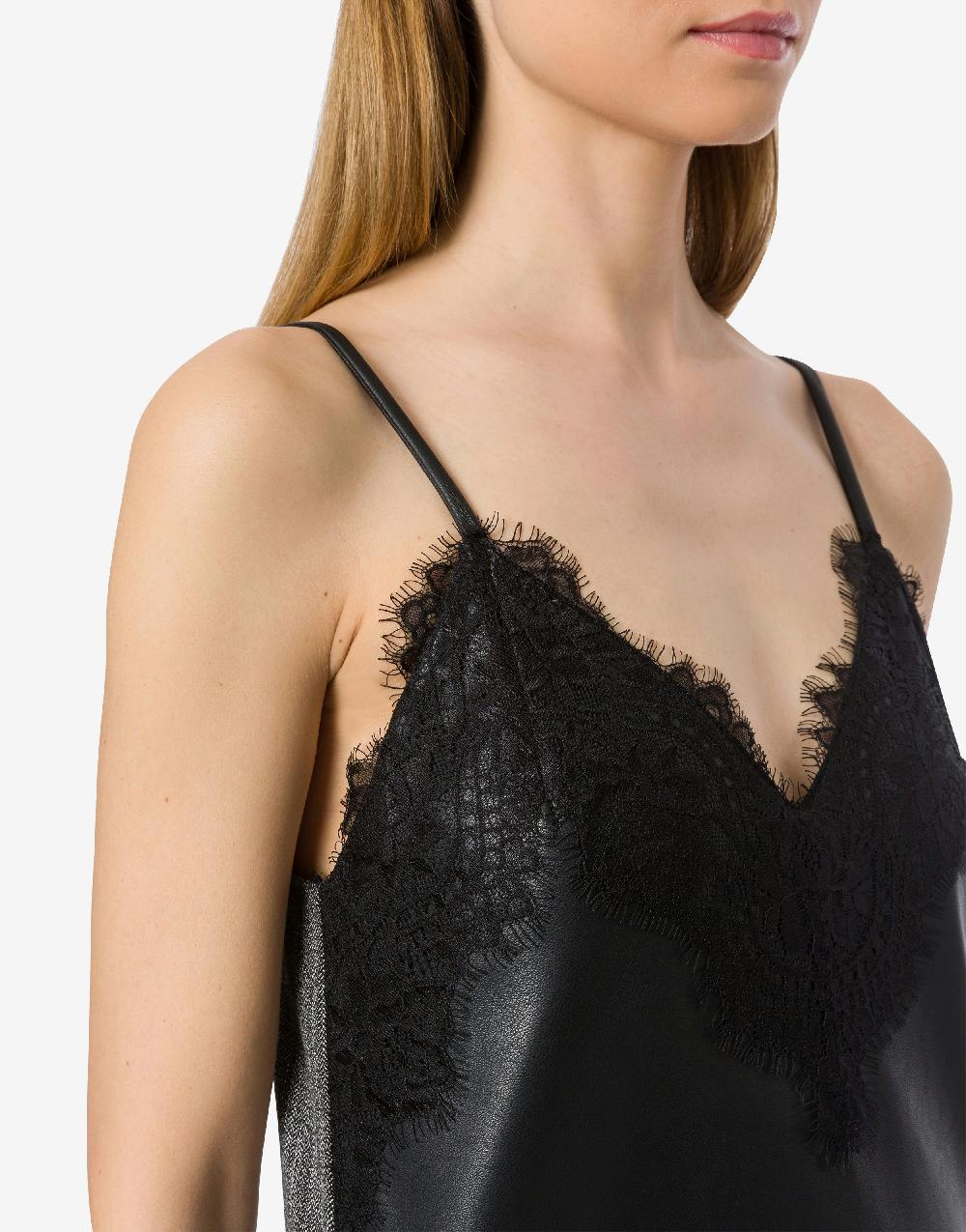 Alberta Ferretti Tank top in tessuto nappato e chevron Moda
