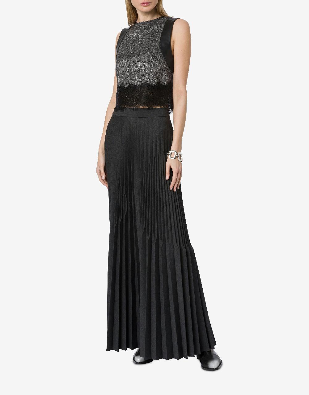 Alberta Ferretti Gonna in twill di lana stretch In Linea