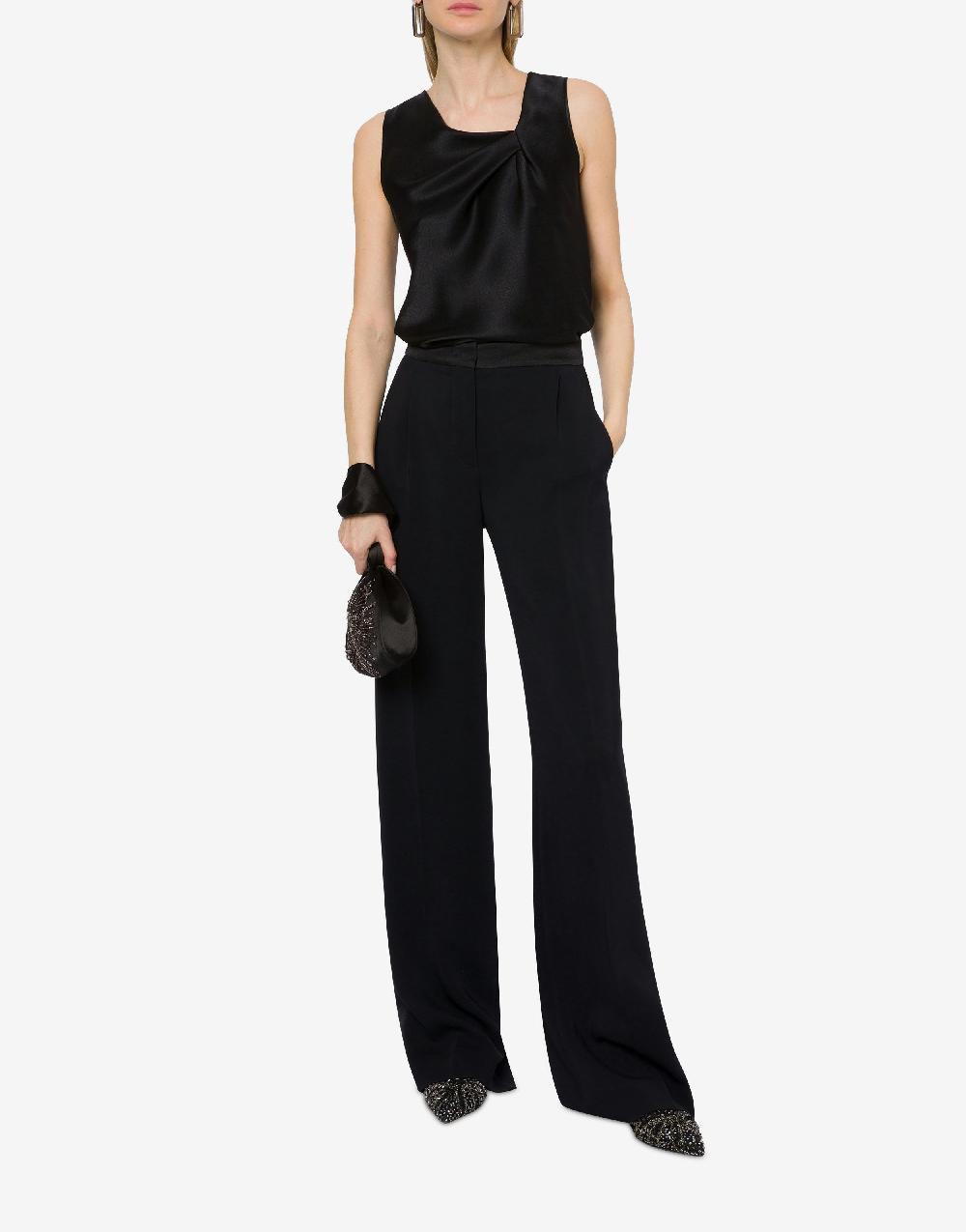 Alberta Ferretti Top in raso con drappeggi Fino Al -60%
