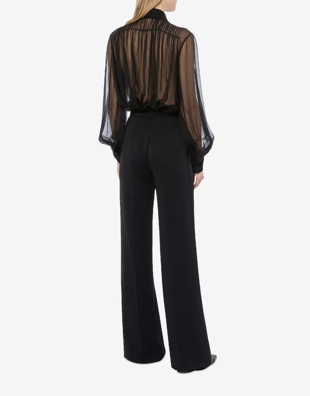 Alberta Ferretti Camicia in chiffon organico con paillettes e perline Affare Del Giorno