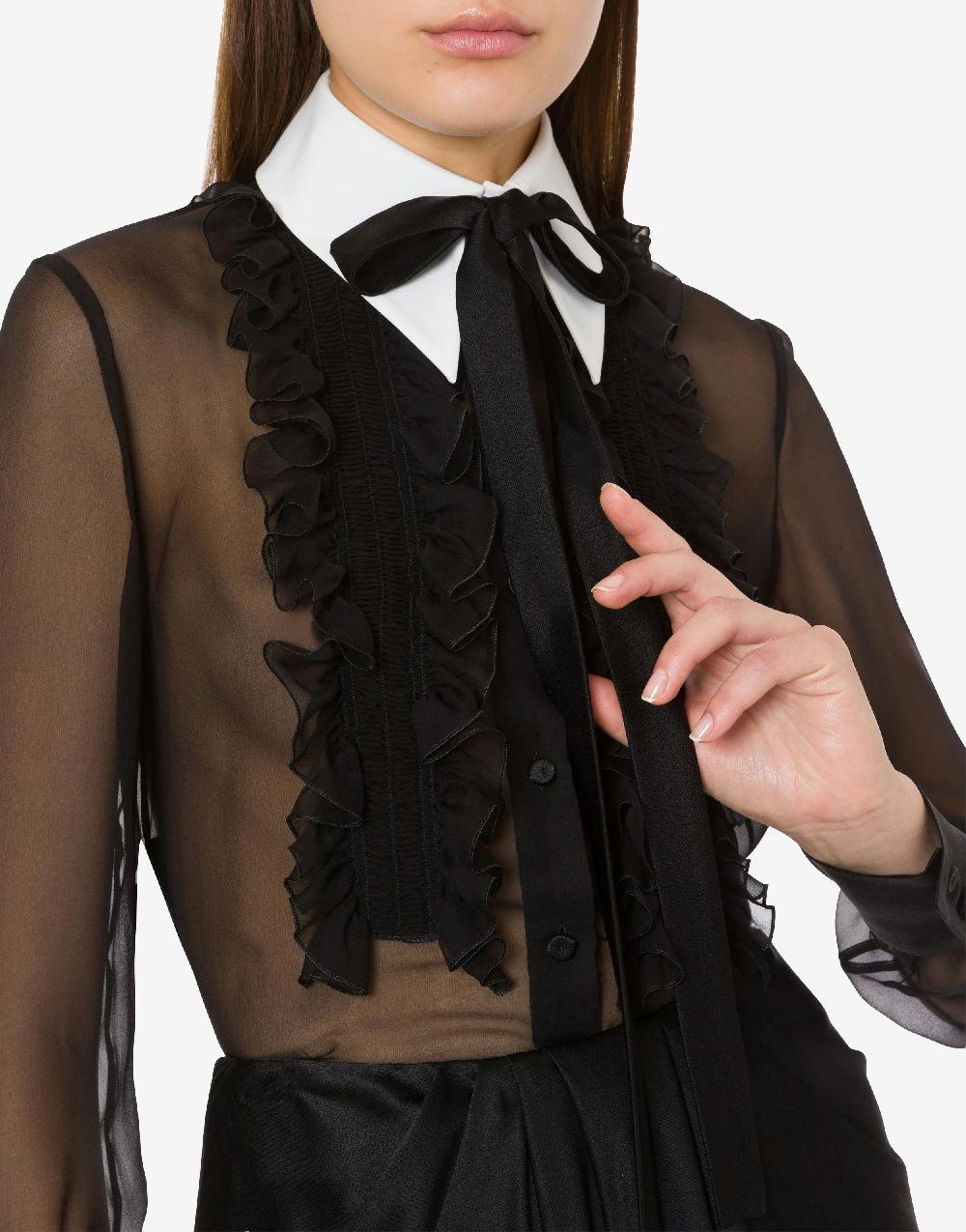 Alberta Ferretti Camicia in chiffon organico Sconto