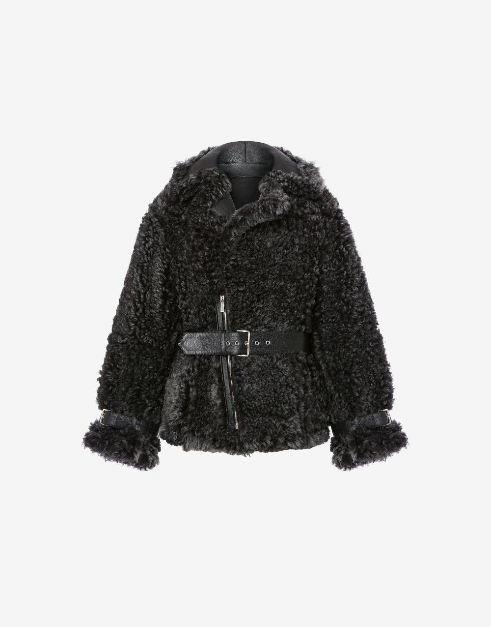 Alberta Ferretti Montone in shearling nappato reversibile Offerta