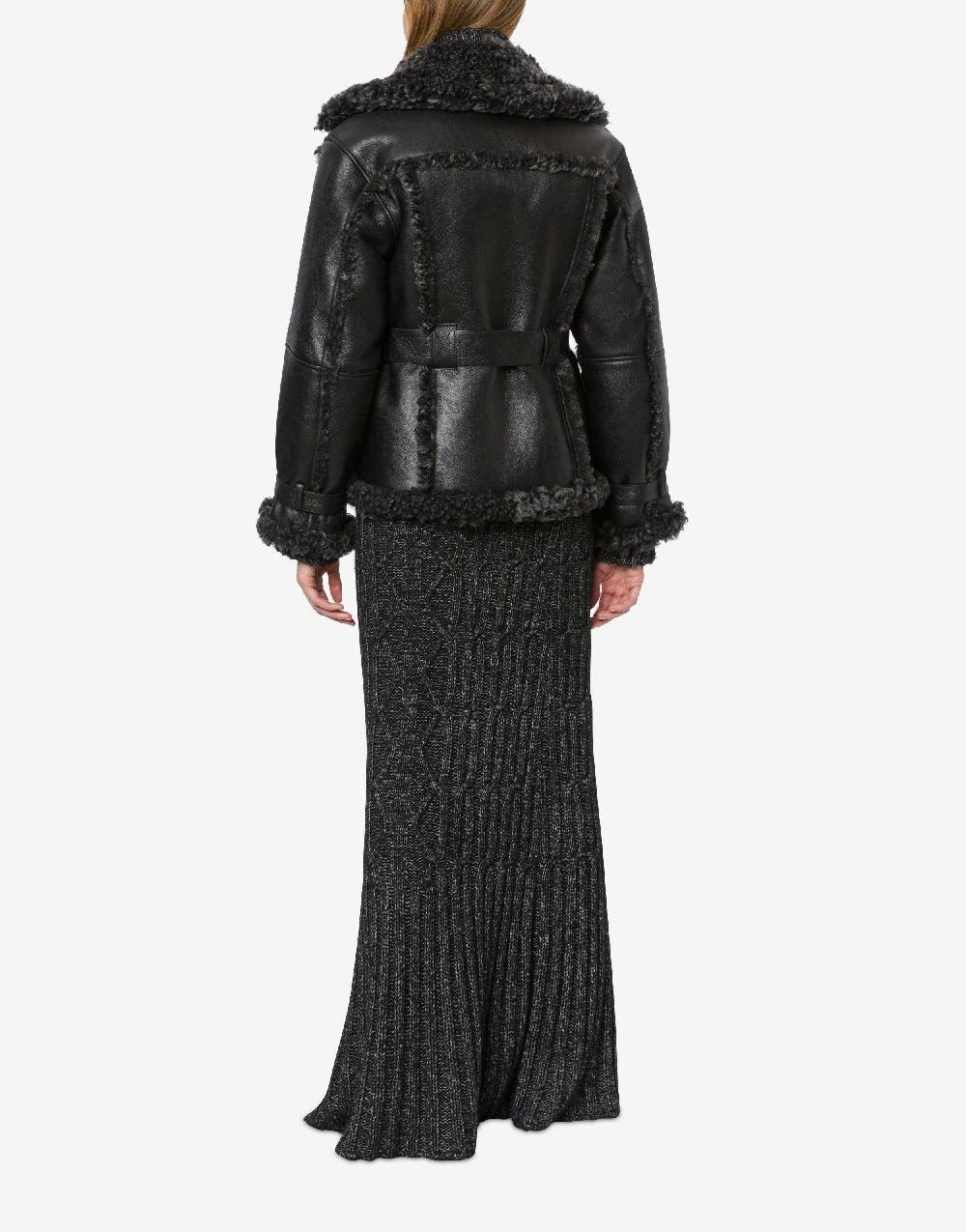 Alberta Ferretti Montone in shearling nappato reversibile Offerta