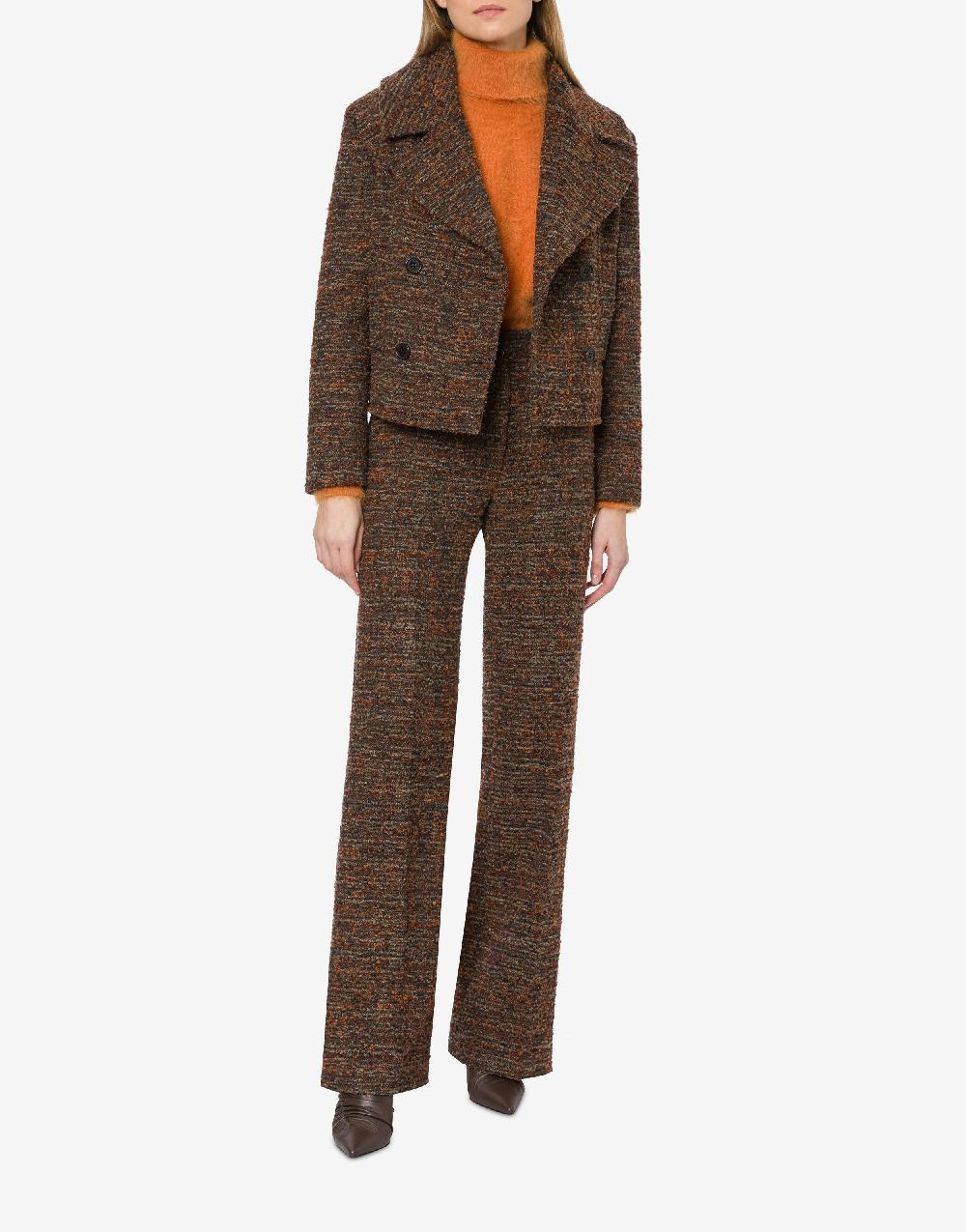 Alberta Ferretti Cappotto corto in tweed bottonato Online