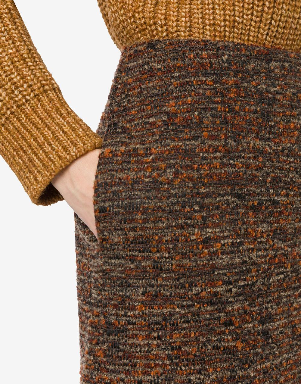 Alberta Ferretti Minigonna in tweed bottonato Outlet