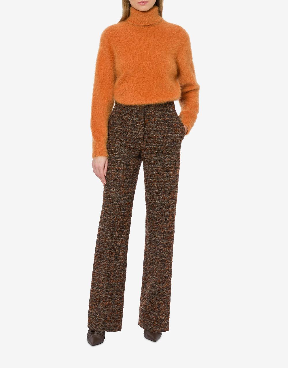 Alberta Ferretti Pantalone in tweed bottonato In Vendita