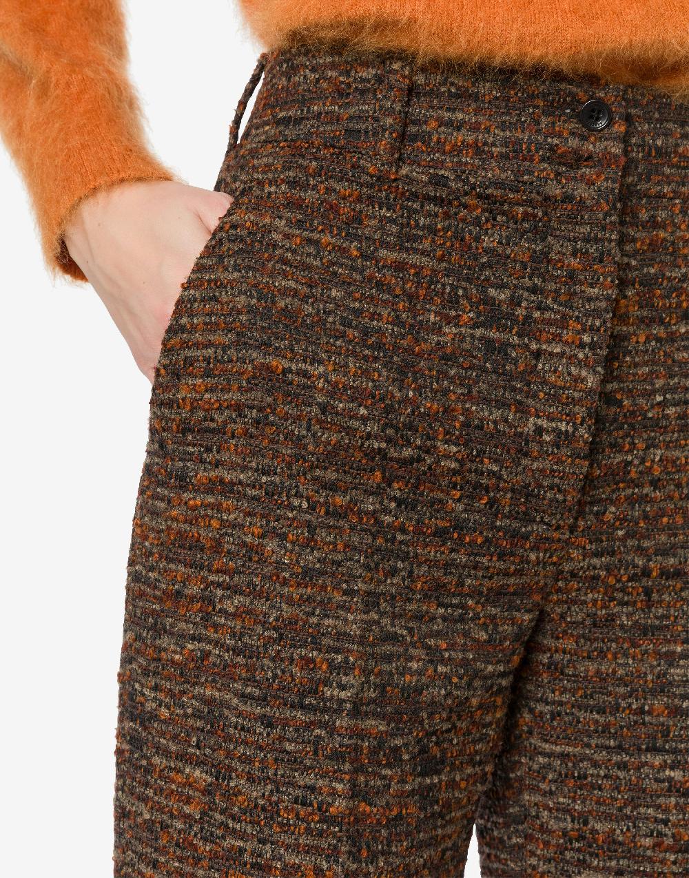 Alberta Ferretti Pantalone in tweed bottonato In Vendita