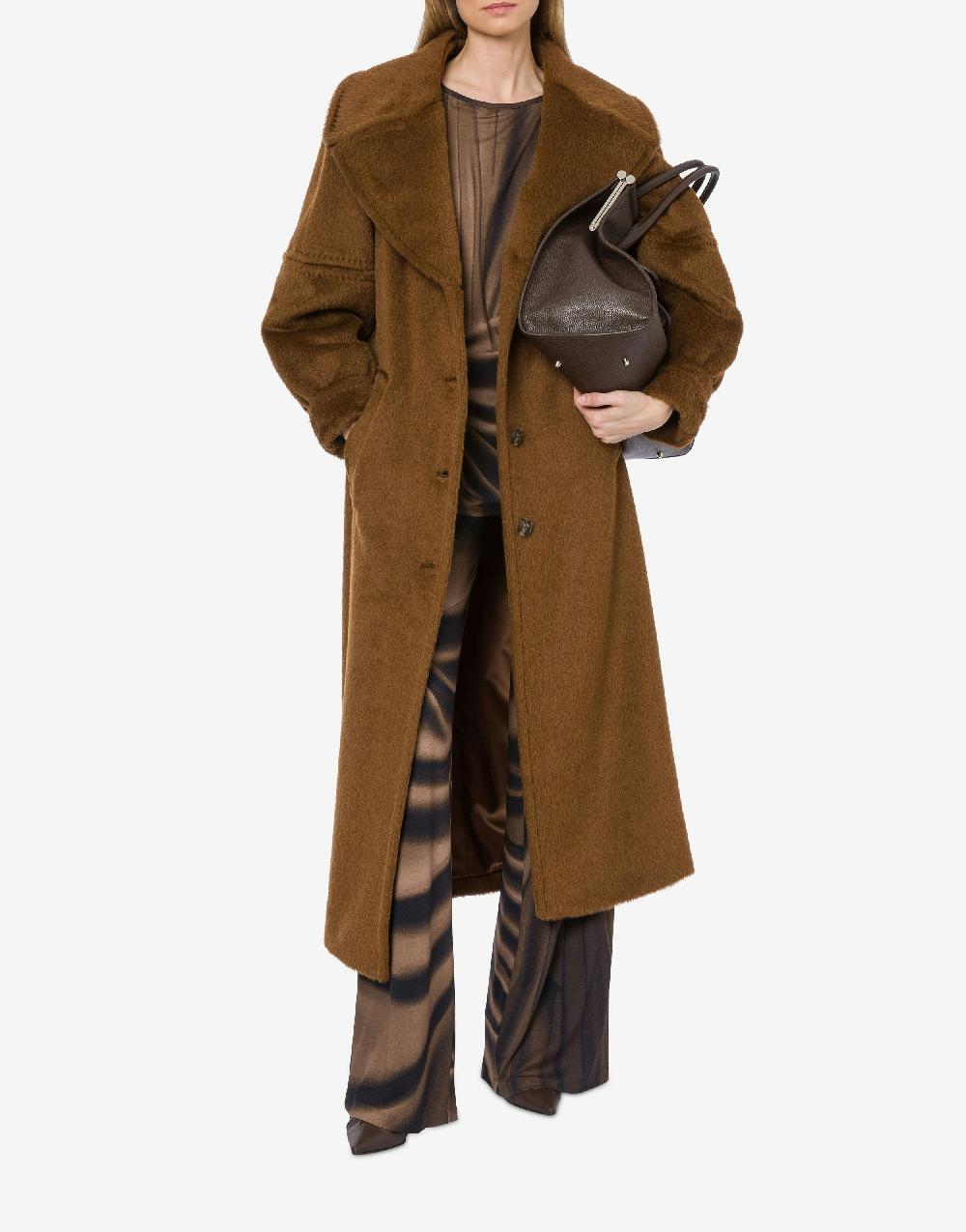 Alberta Ferretti Cappotto in alpaca Suri Saldi