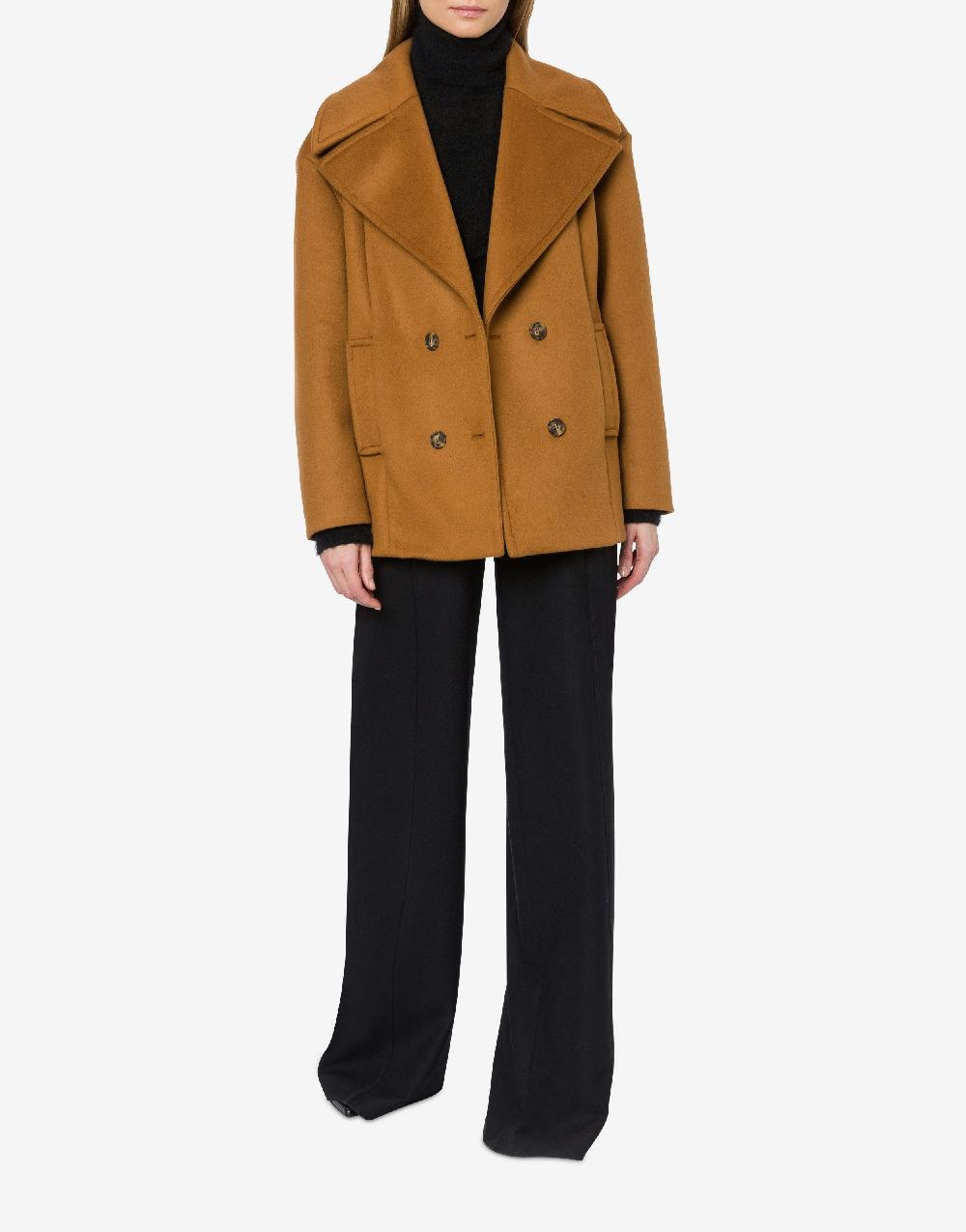 Alberta Ferretti Caban in panno di lana e cashmere Saldi Di Fabbrica