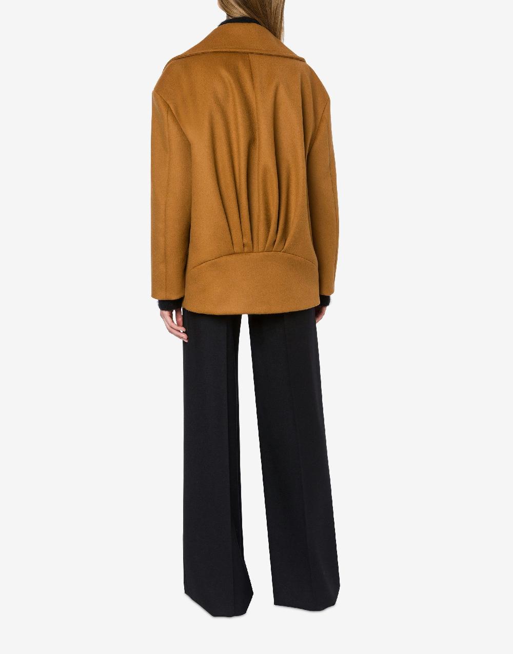 Alberta Ferretti Caban in panno di lana e cashmere Saldi Di Fabbrica