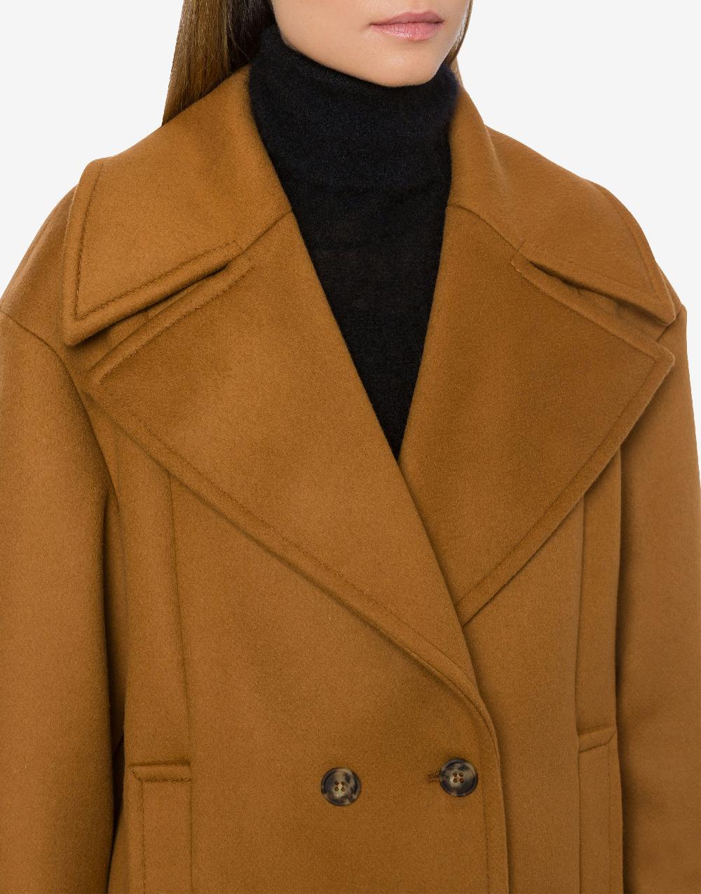 Alberta Ferretti Caban in panno di lana e cashmere Saldi Di Fabbrica