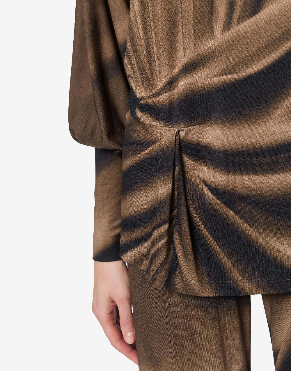 Alberta Ferretti Maglia in jersey con stampa drappeggio I Più Venduti