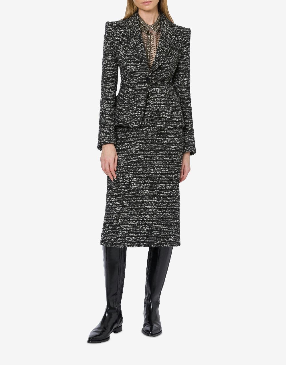 Alberta Ferretti Giacca in tweed bottonato Negozio