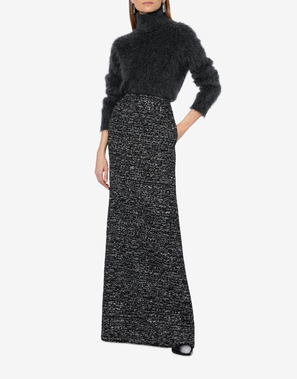 Alberta Ferretti Gonna lunga in tweed bottonato Moda