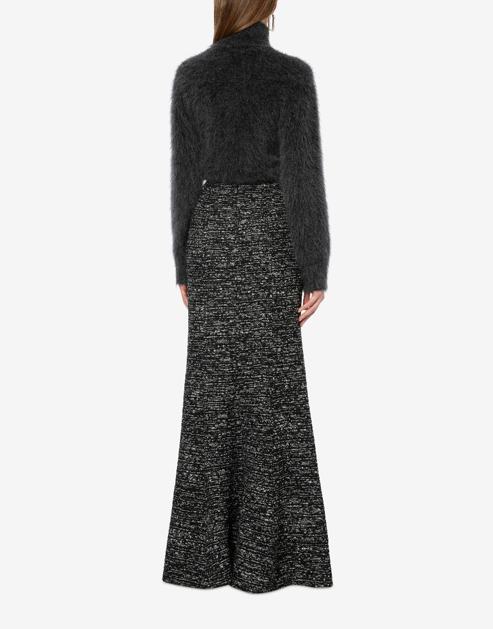 Alberta Ferretti Gonna lunga in tweed bottonato Moda