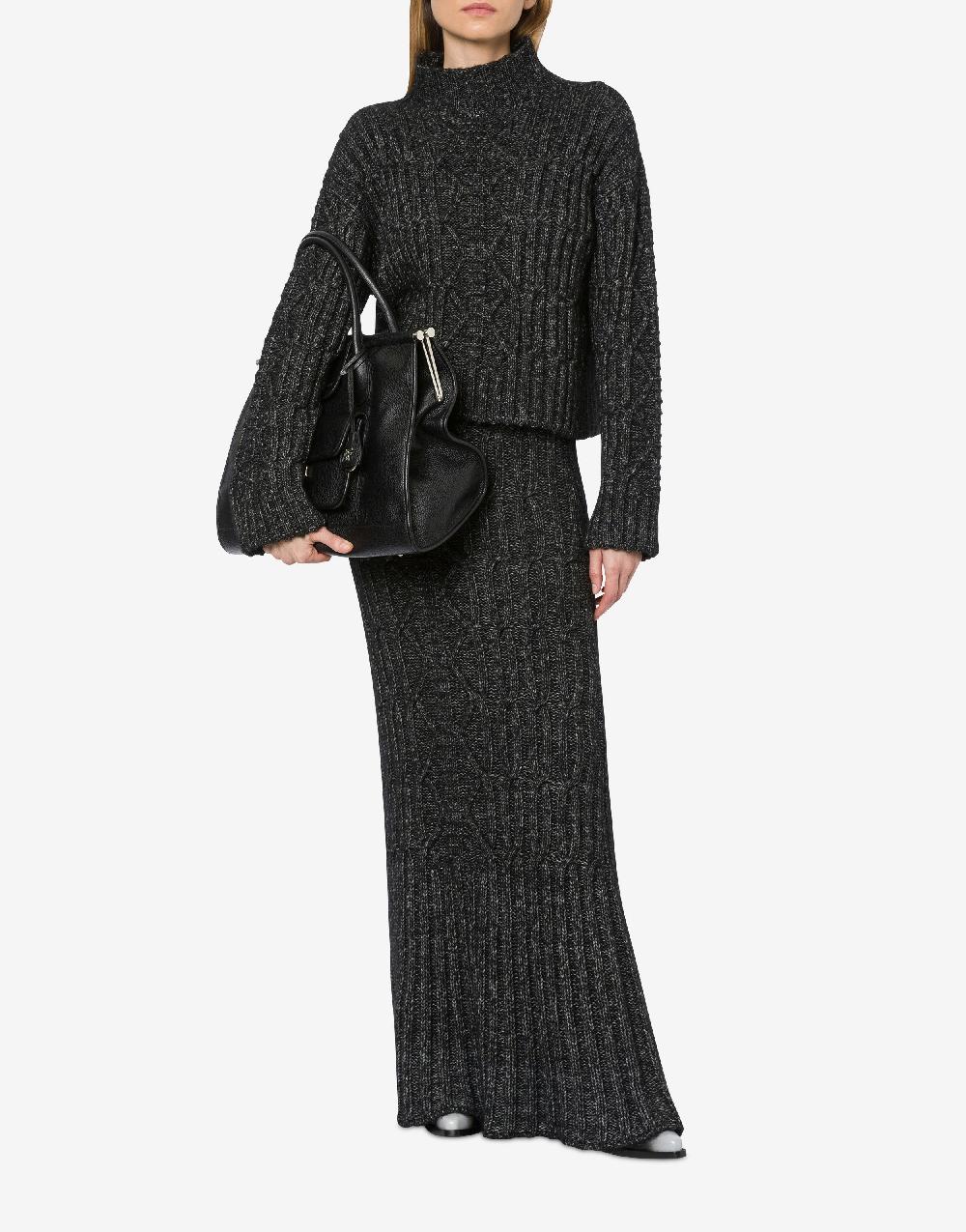 Alberta Ferretti Maglione in fettuccia di lana cotone Italia