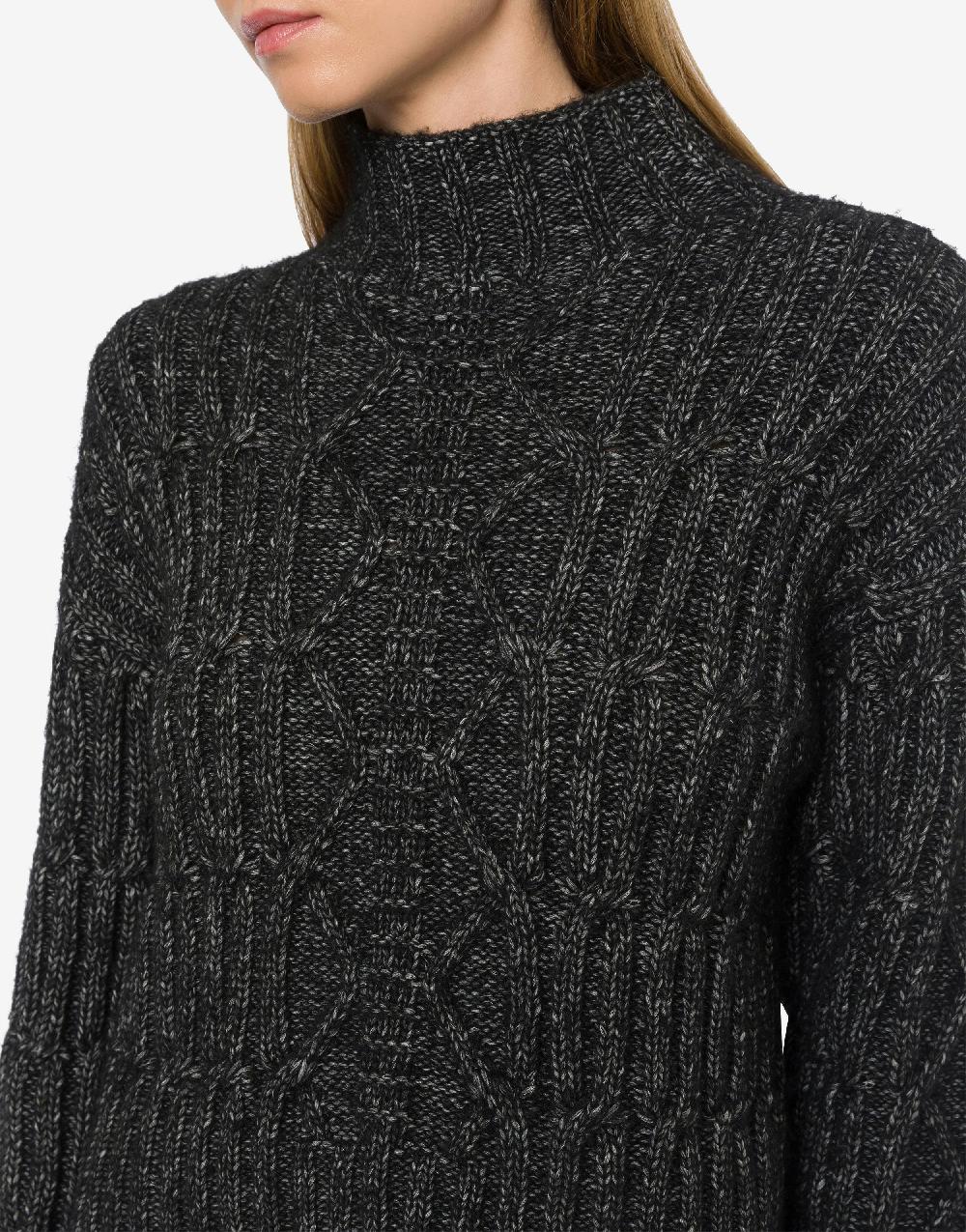 Alberta Ferretti Maglione in fettuccia di lana cotone Italia
