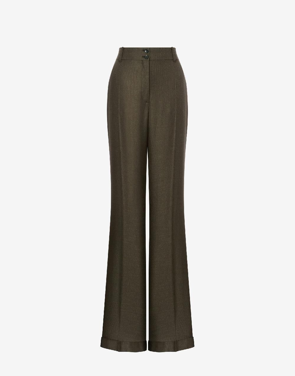Alberta Ferretti Pantalone in twill fiammato
