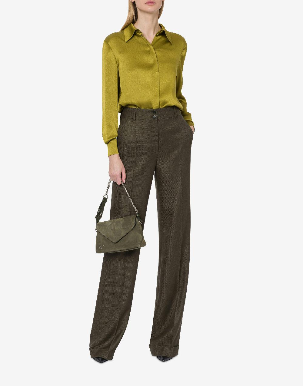 Alberta Ferretti Pantalone in twill fiammato Soddisfazione Garantita