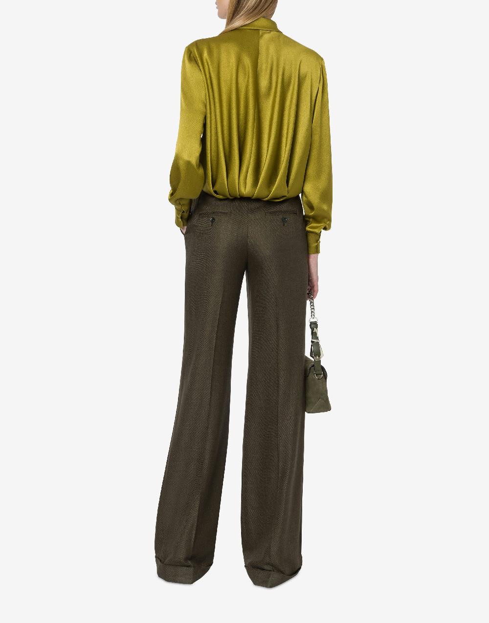 Alberta Ferretti Pantalone in twill fiammato Soddisfazione Garantita