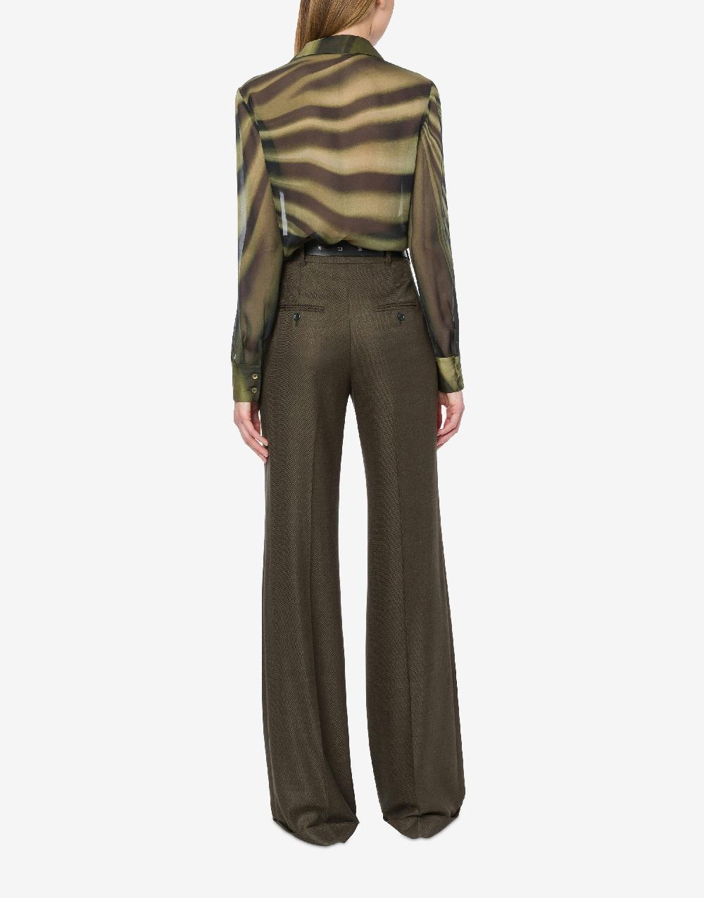 Alberta Ferretti Camicia in chiffon con stampa Drappeggio Acquista Ora