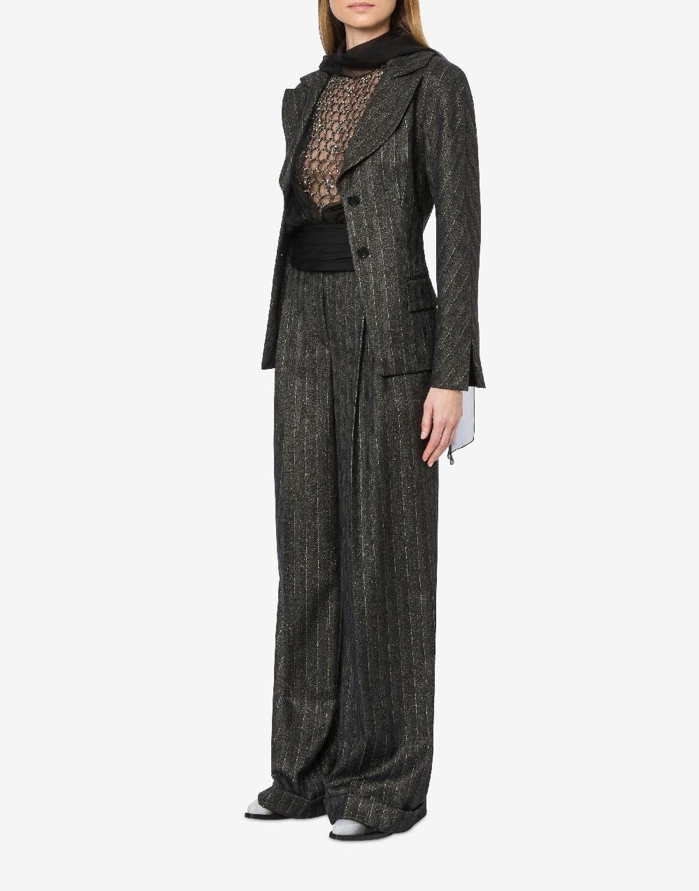 Alberta Ferretti Giacca in gessato lurex Promozione Limitata
