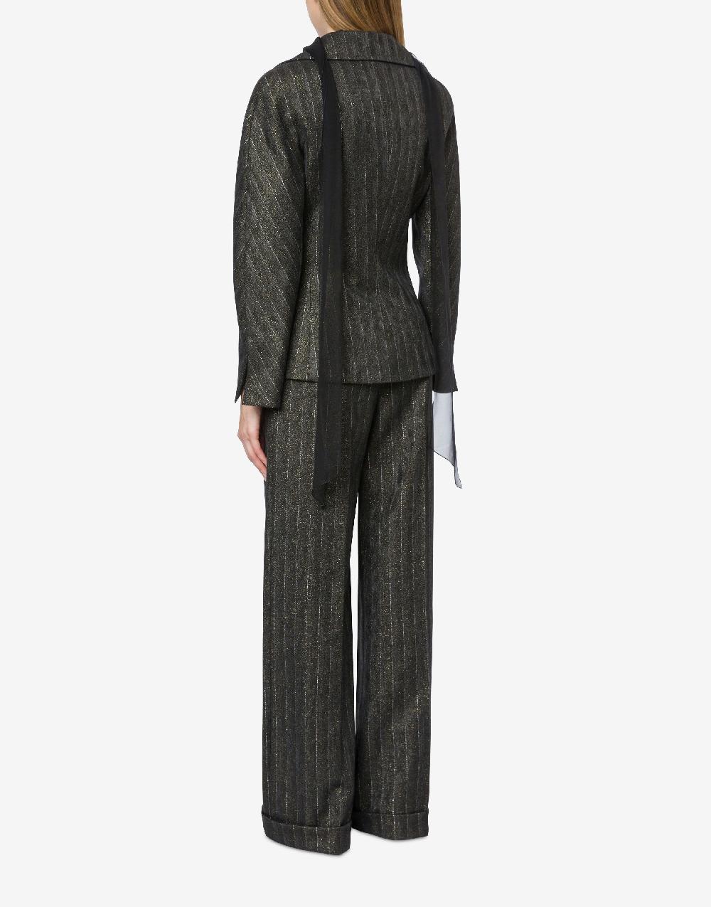 Alberta Ferretti Giacca in gessato lurex Promozione Limitata