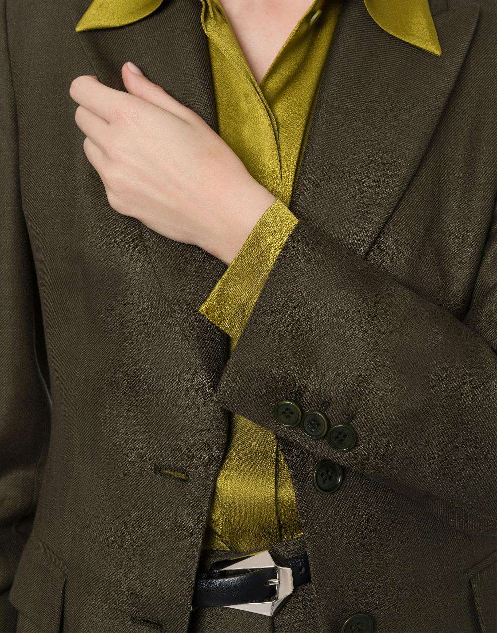 Alberta Ferretti Giacca in twill fiammato Fino Al -60%