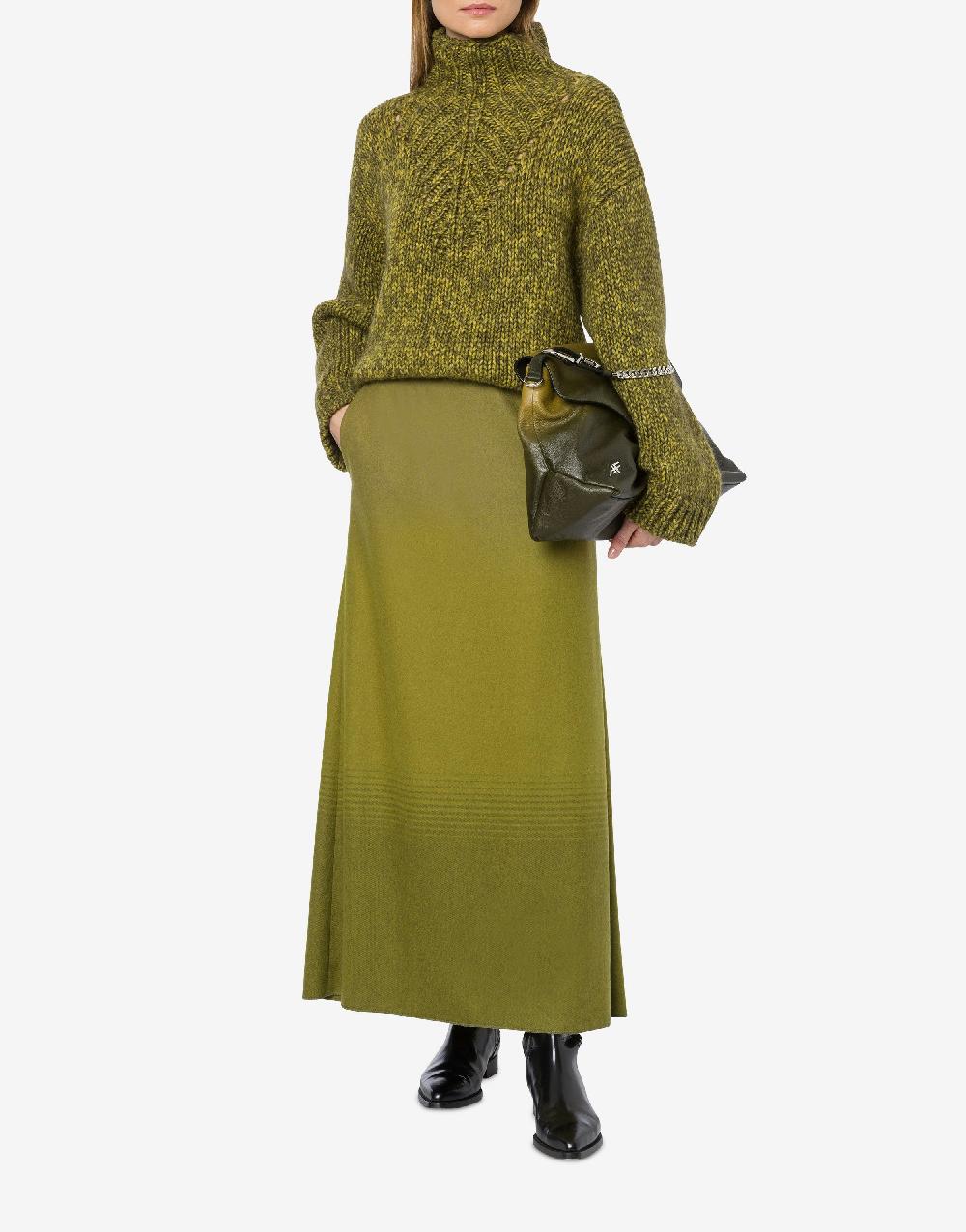 Alberta Ferretti Gonna lunga in flanella sfumata Fornitura limitata