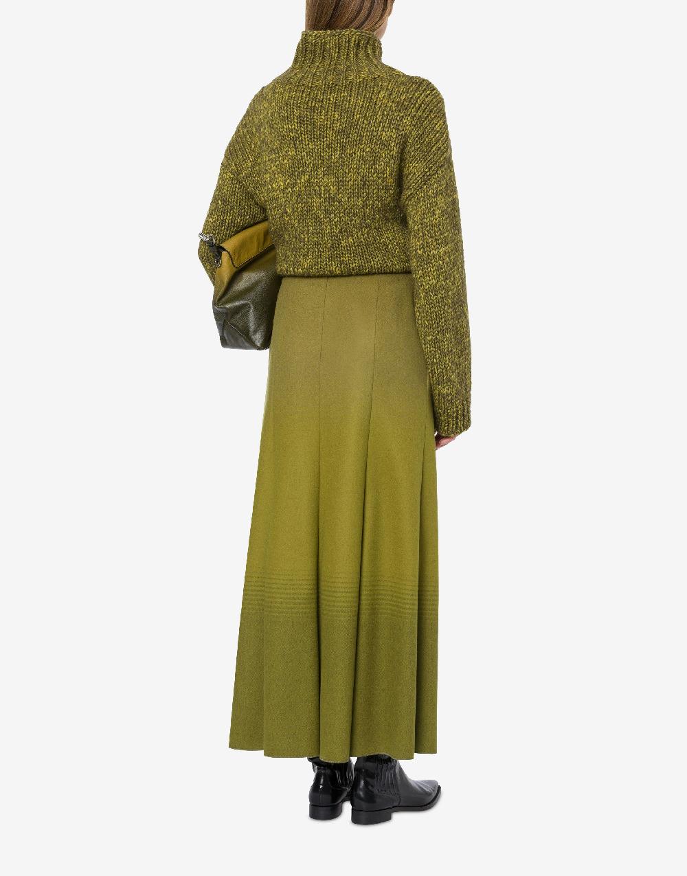 Alberta Ferretti Gonna lunga in flanella sfumata Fornitura limitata