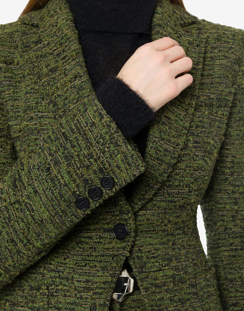 Alberta Ferretti Giacca in tweed bottonato Convenienza