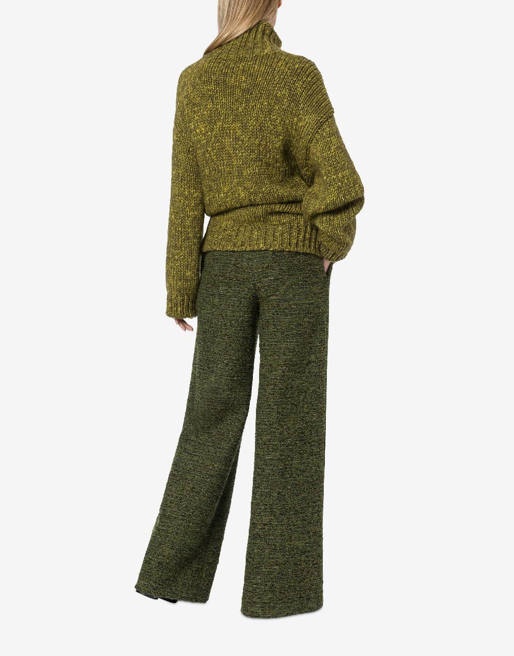 Alberta Ferretti Pantalone oversize in tweed bottonato Novità