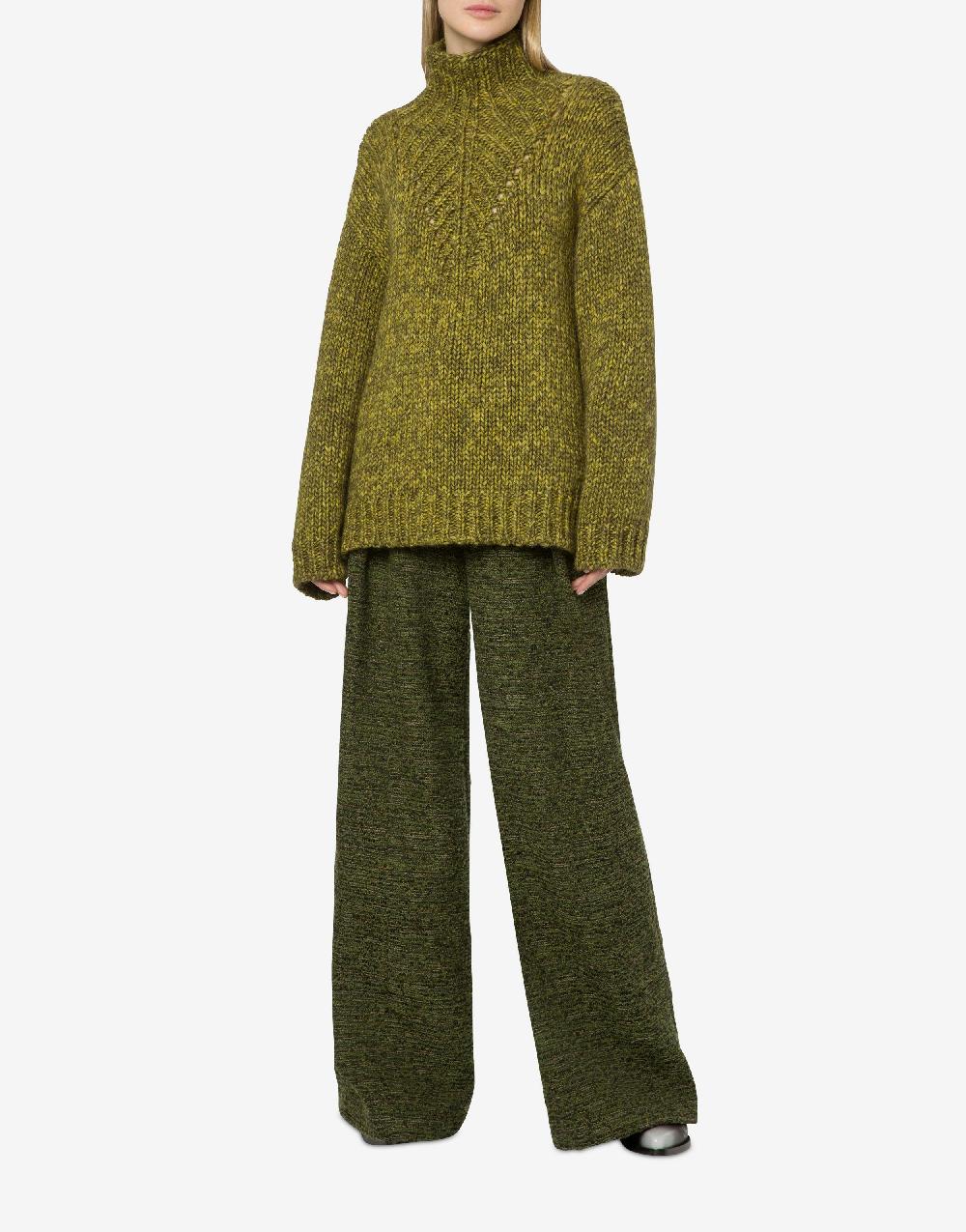 Alberta Ferretti Maglione in cordonetto misto lana stampato Sconto