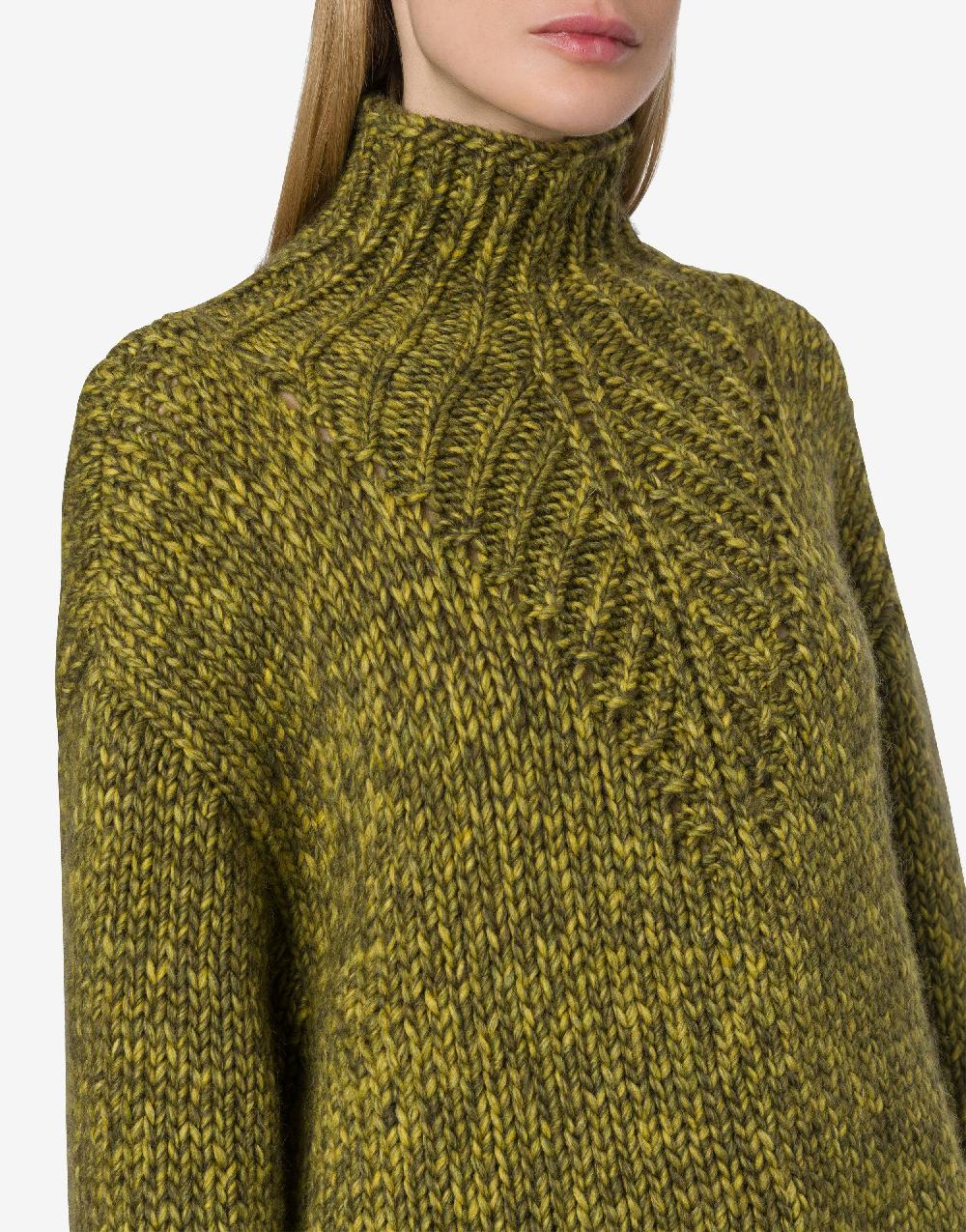 Alberta Ferretti Maglione in cordonetto misto lana stampato Sconto
