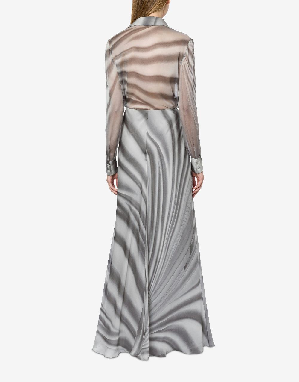 Alberta Ferretti Gonna in chiffon con stampa Drappeggio Offerte