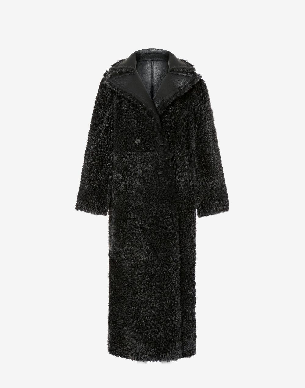 Alberta Ferretti Montone lungo in shearling nappato Saldi Di Fabbrica