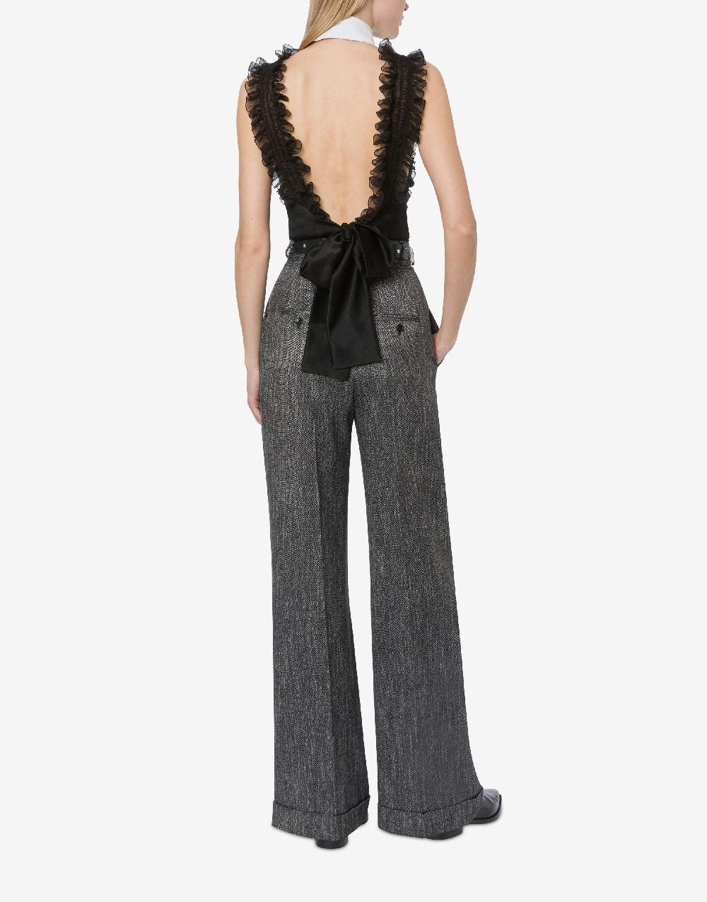 Alberta Ferretti Pantalone in chevron In Saldo
