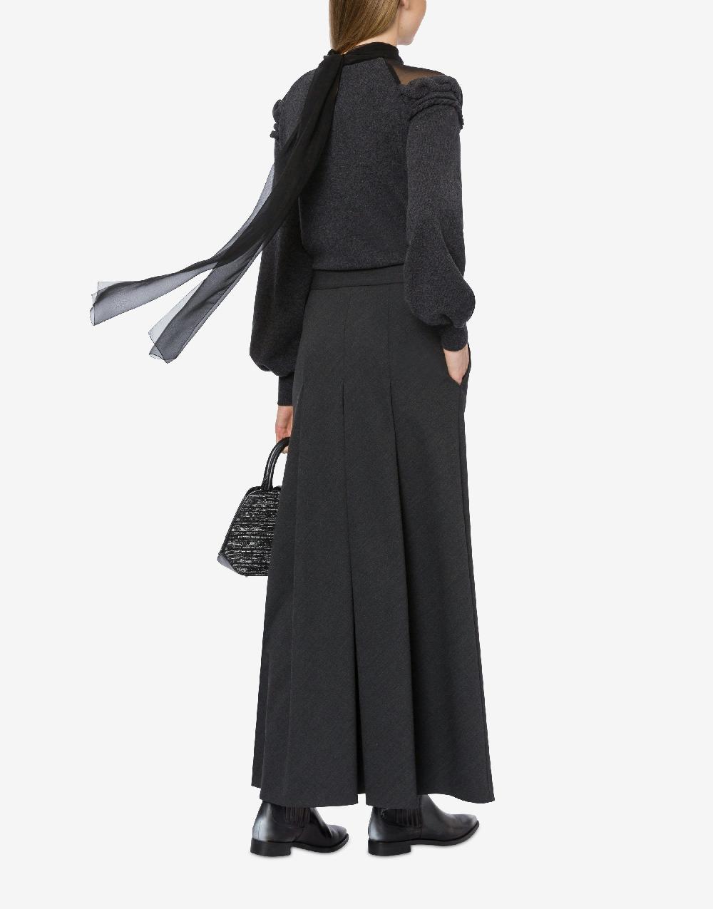 Alberta Ferretti Maglia in lana cashmere e chiffon 2025