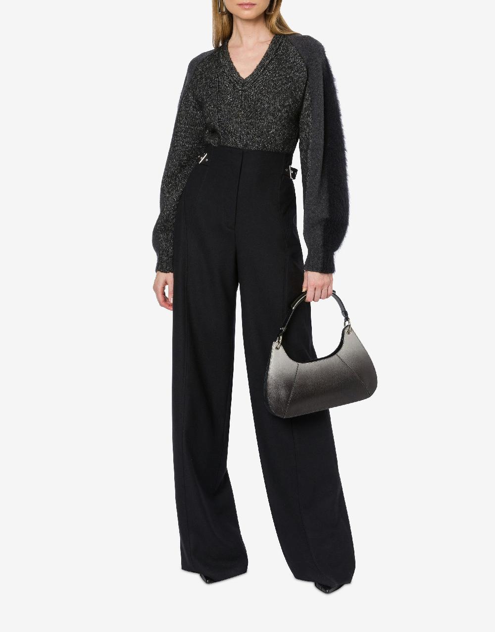 Alberta Ferretti Maglione con maniche in misto lana cashmere Italy