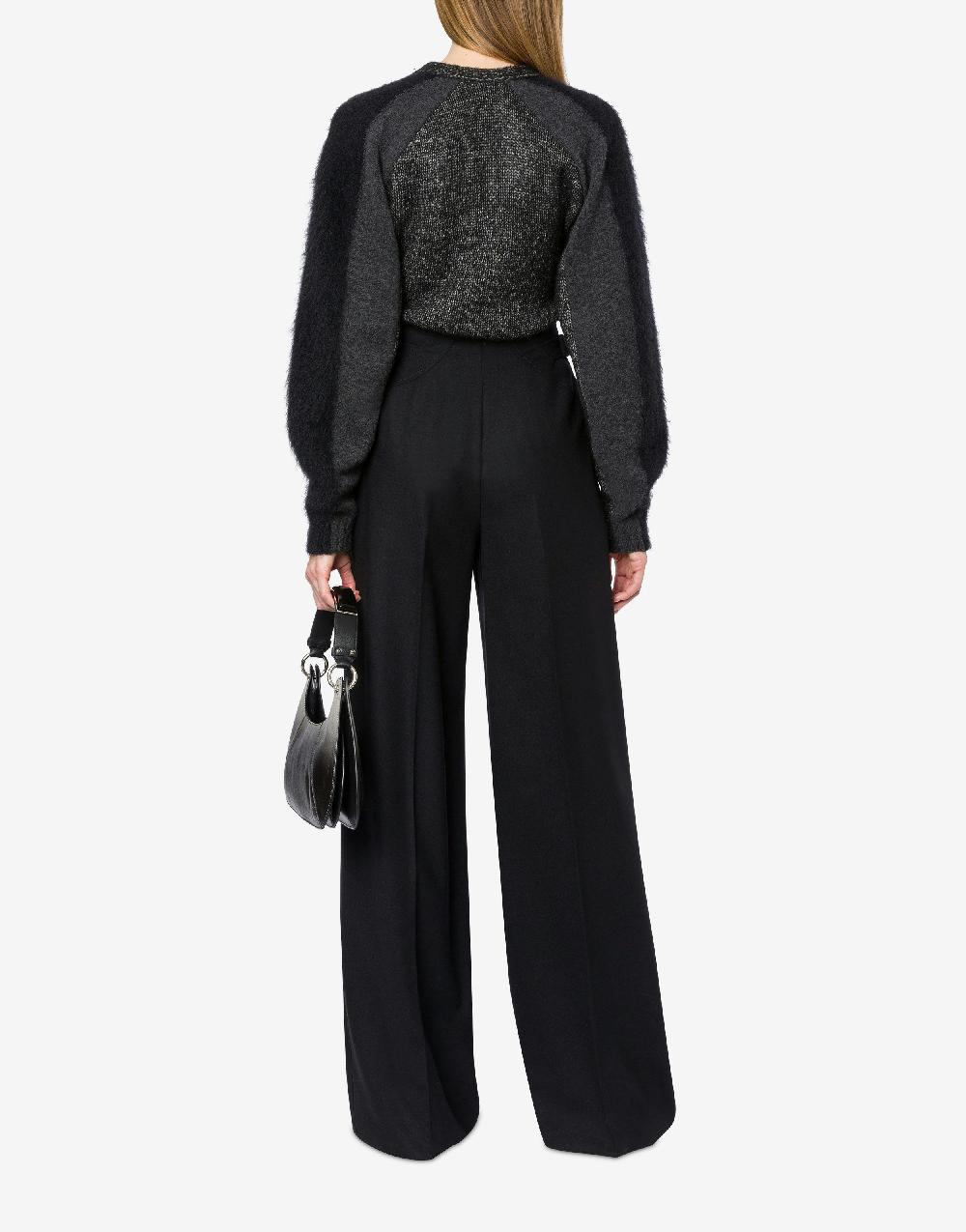 Alberta Ferretti Maglione con maniche in misto lana cashmere Italy
