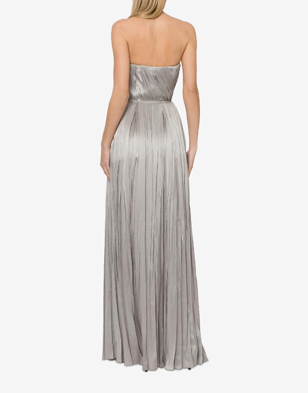 Alberta Ferretti Abito bustier in raso plissé Affare Del Giorno